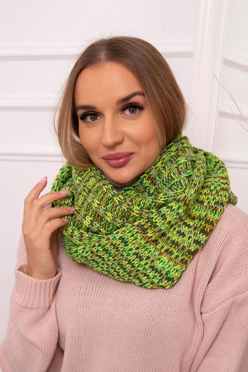Kesi KN15 Dámská čepice s kapucí zelená neonová