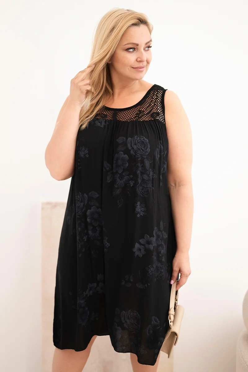 Kesi květinové šaty s krajkou plus size