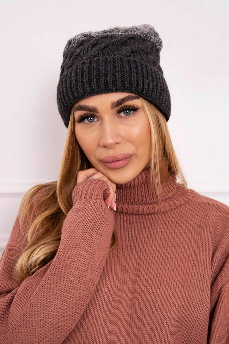 marka niezdefiniowana Čapica s fleece Ilona K218 grafit+sivá