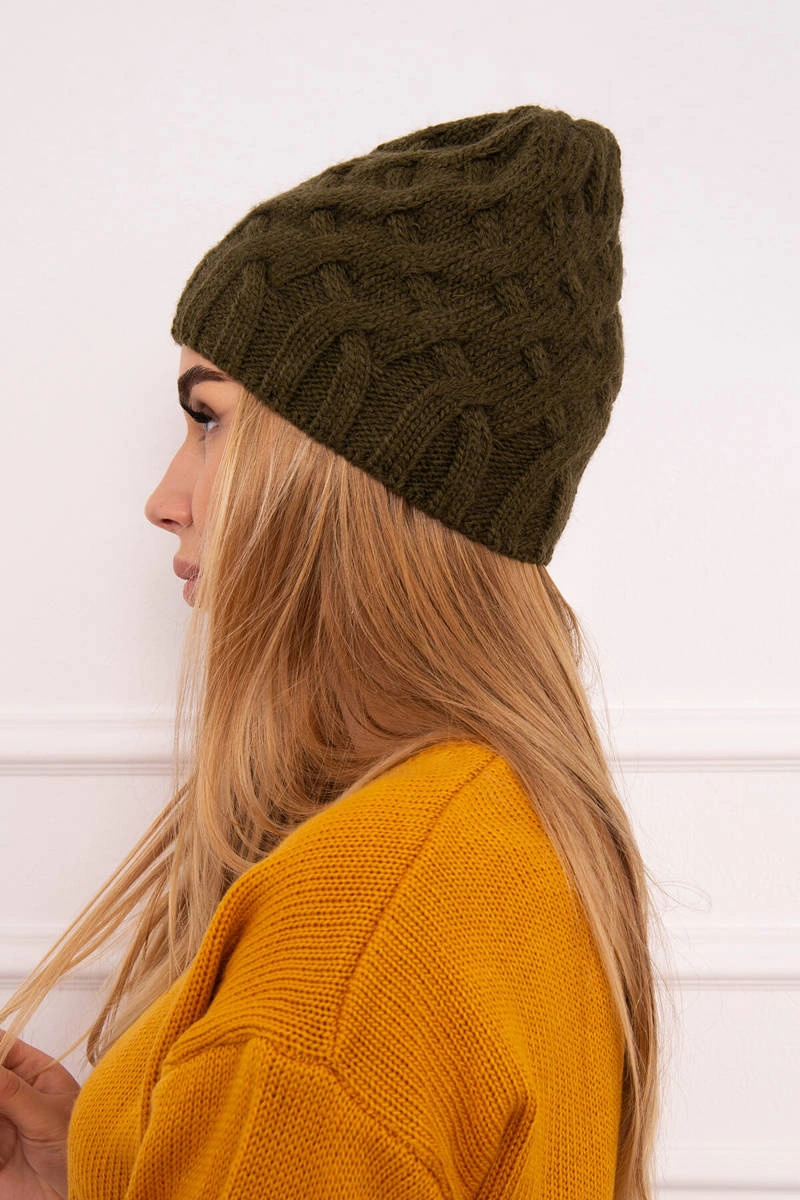 marka niezdefiniowana Cap with fleece Agnieszka K239 khaki
