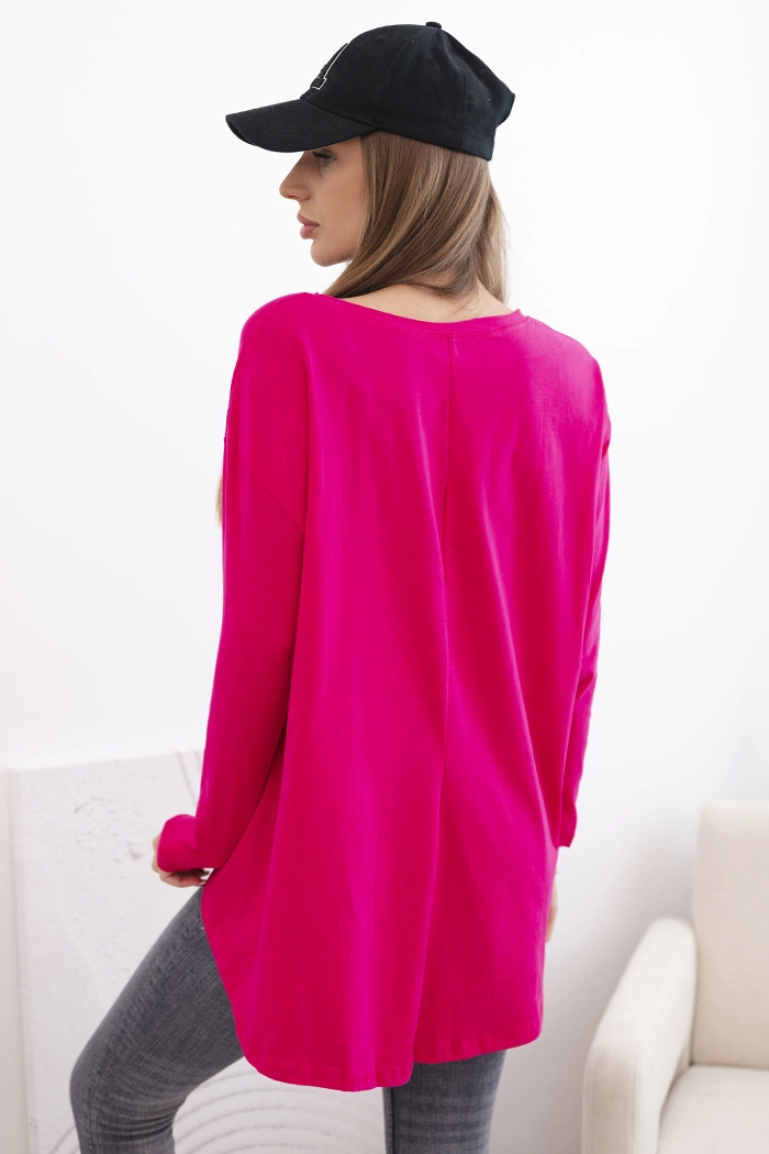 Kesi Women's blouse with eagle and Canyon inscription fuchsia