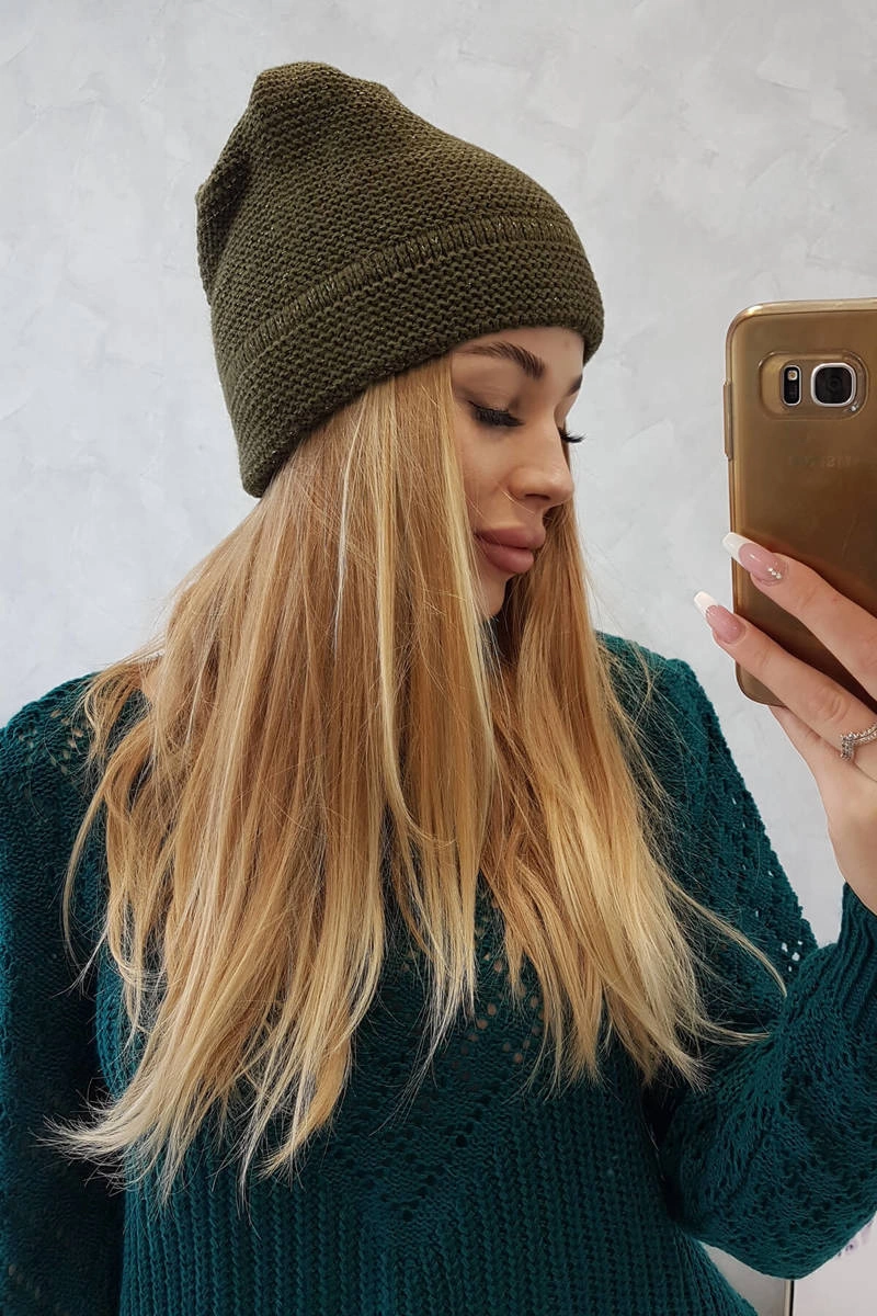 Mohair cap K223 khaki