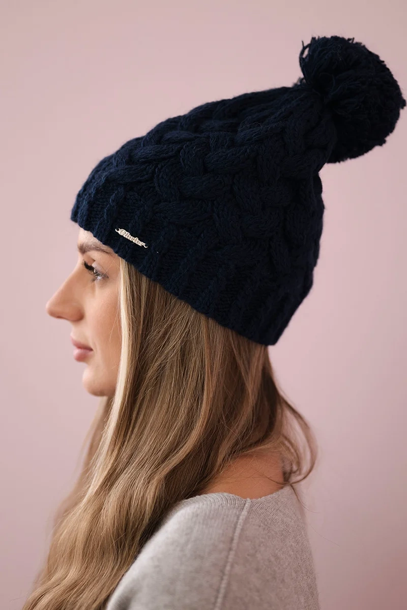 Kesi Cap with fleece Waleria K307 navy blue