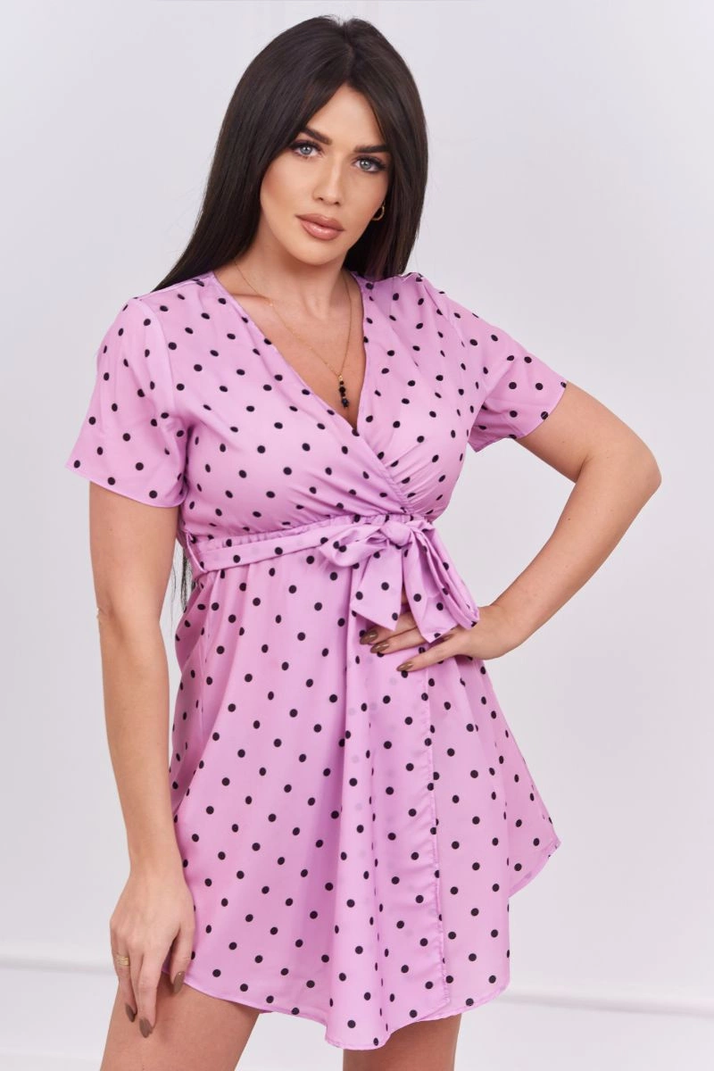 Purple polka dot dress