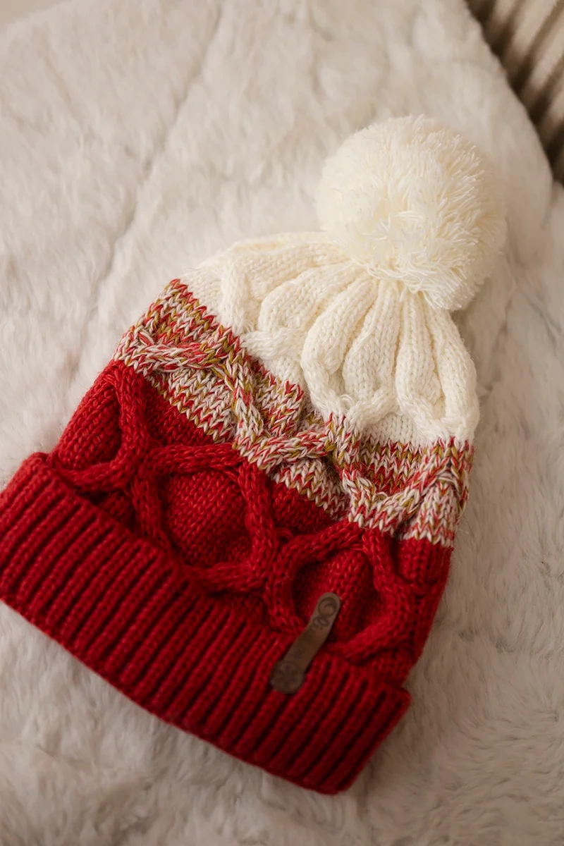 Kesi Cap with fleece Alice K248 raspberry+ecru