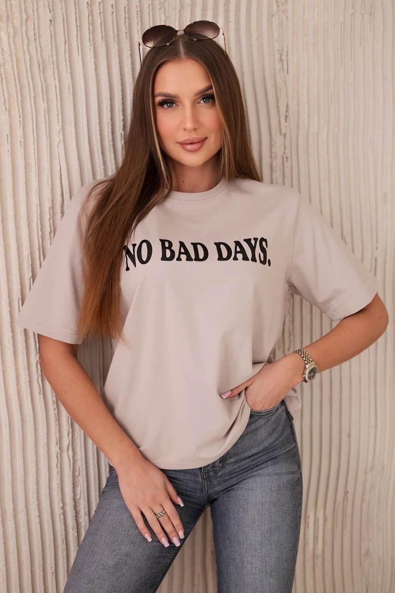 No Bad Days Cotton Blouse Beige