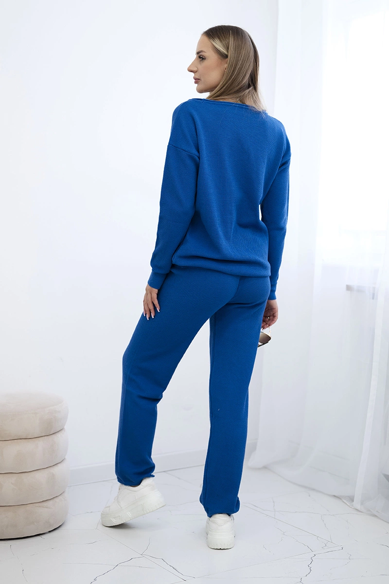 Sweater set sweatshirt + trousers cornflower blue