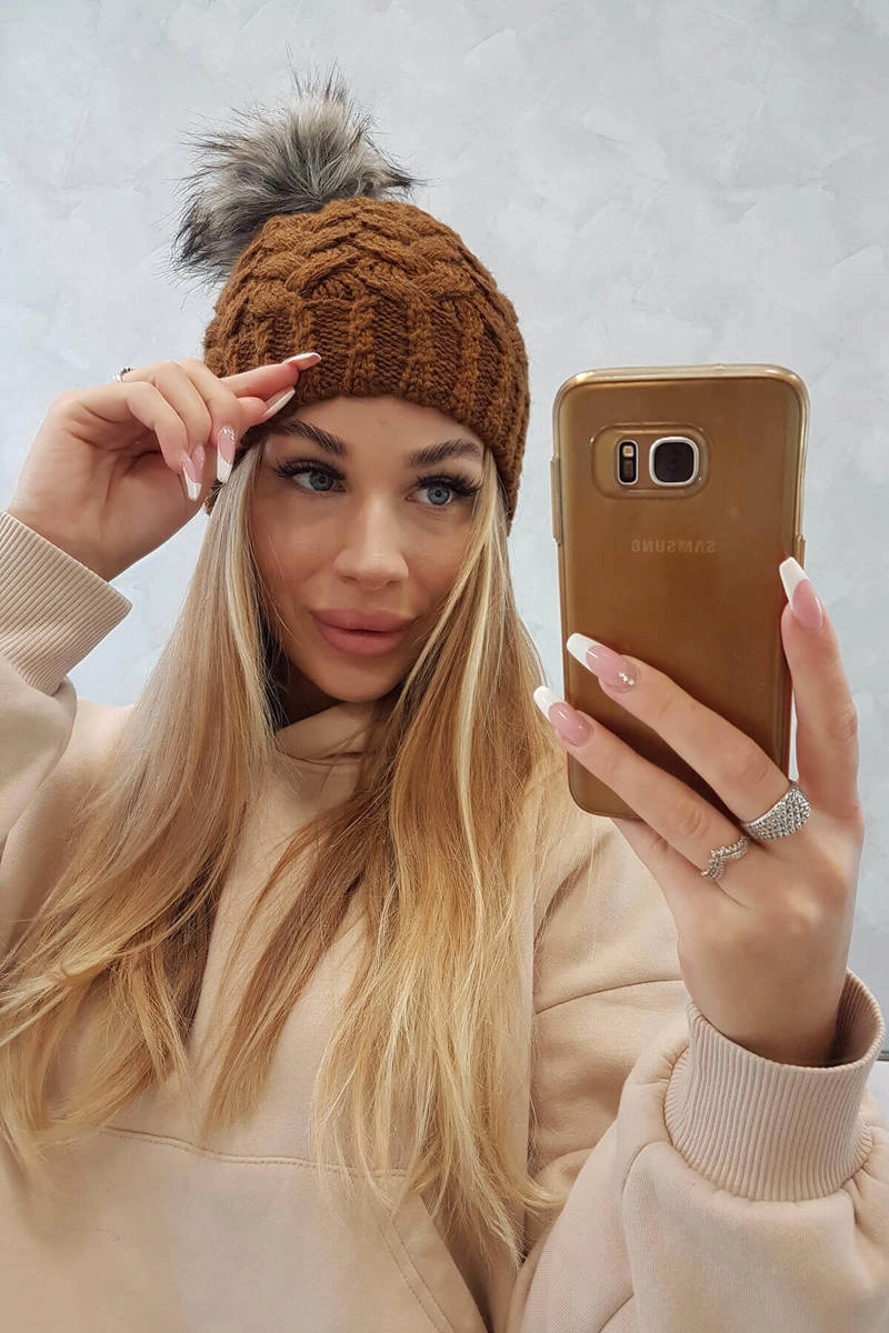 Kesi Cap with fleece Daria K217 light brown