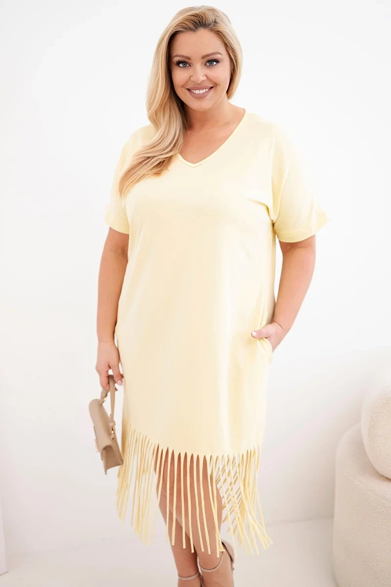 Kesi Włoski dámské bavlněné šaty s V-výstřihem