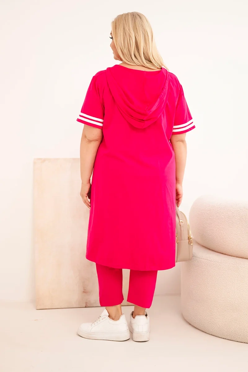 Dámska súprava plus size s kapucňou