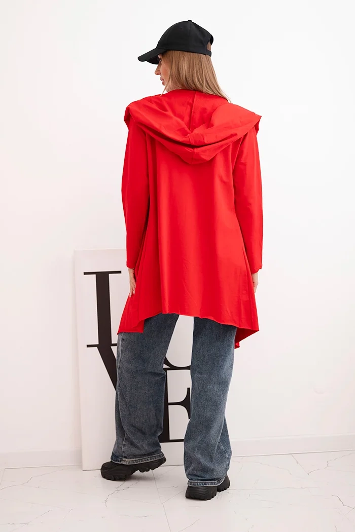 Red cape with loose hood