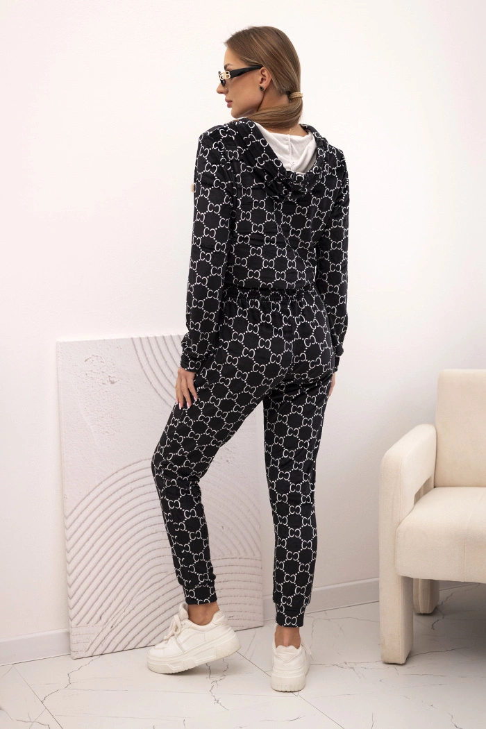 Kesi Women&#039;s velour set with print black