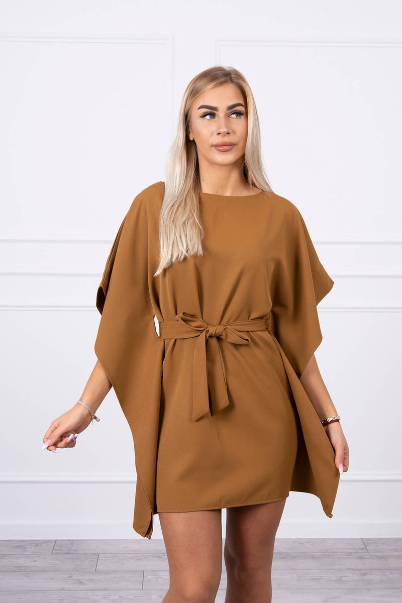 Dress batwings Oversize camel