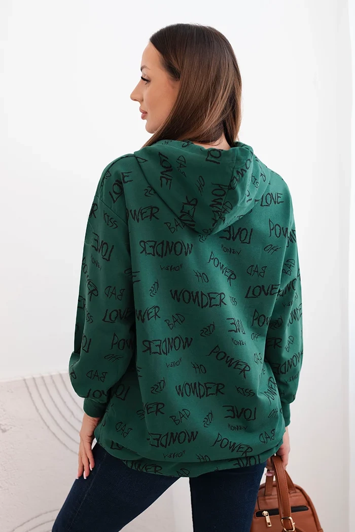 Kesi Sweatshirt with inscriptions green