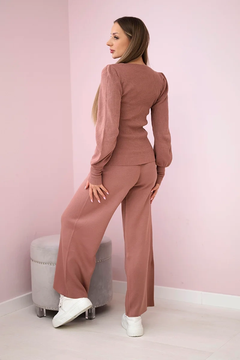Dark pink sweater set