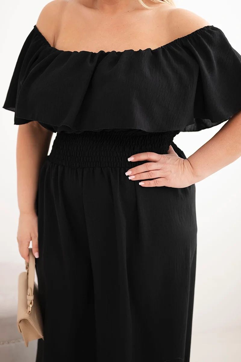 Plus size dámsky overal na ramienka