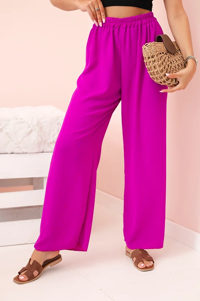 Kesi Włoski Wide-leg trousers dark purple