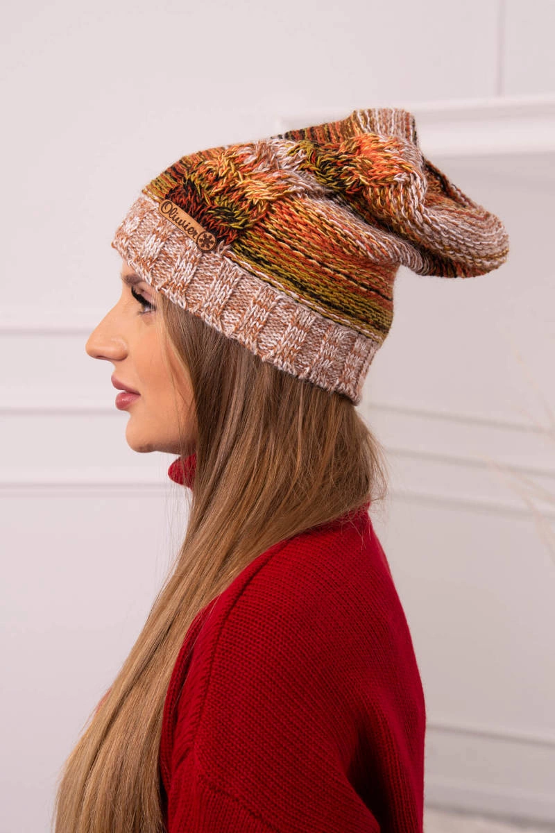 Kesi Cap with fleece Monika K256 foxy+camel