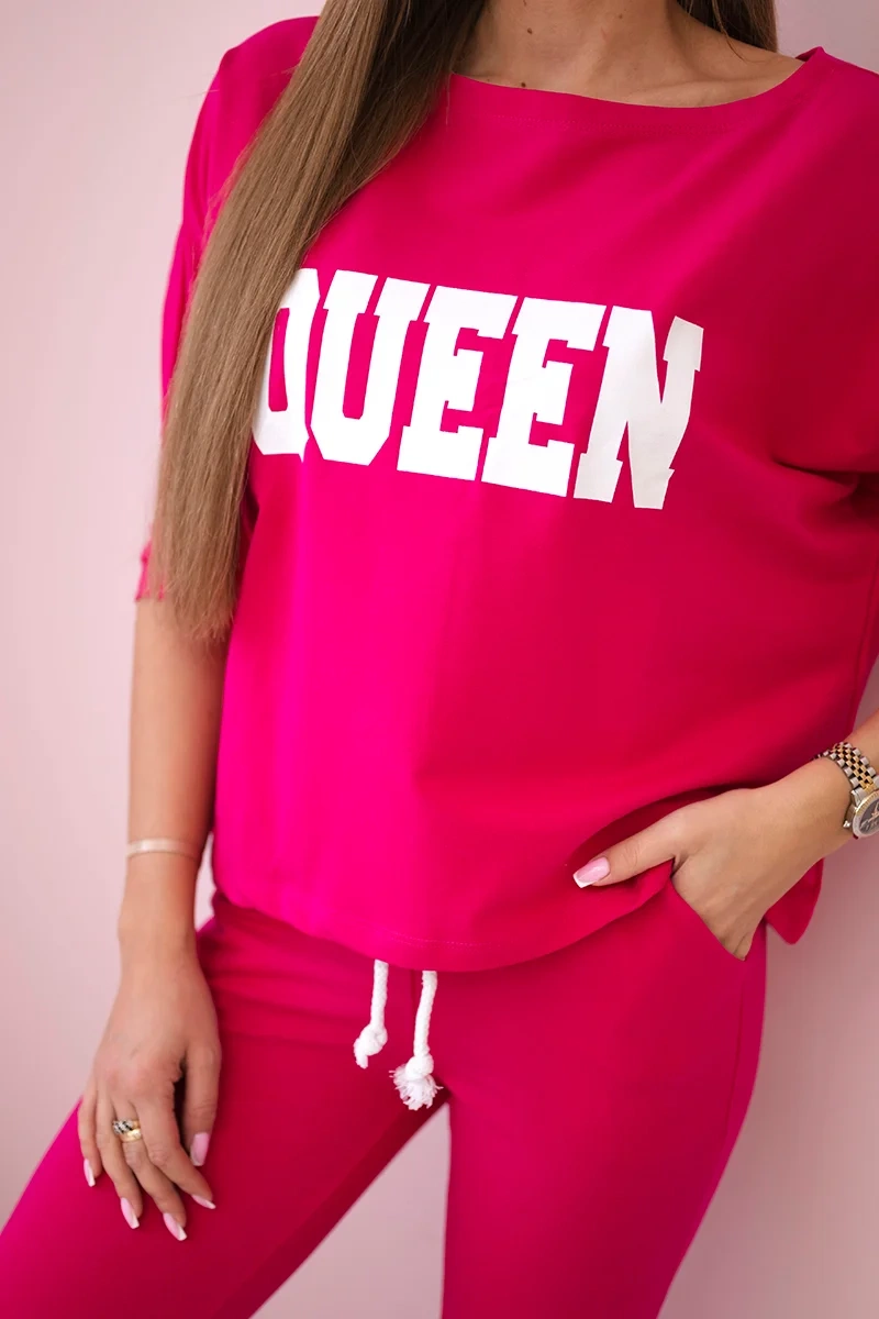 Queen Fuchsia Print Set