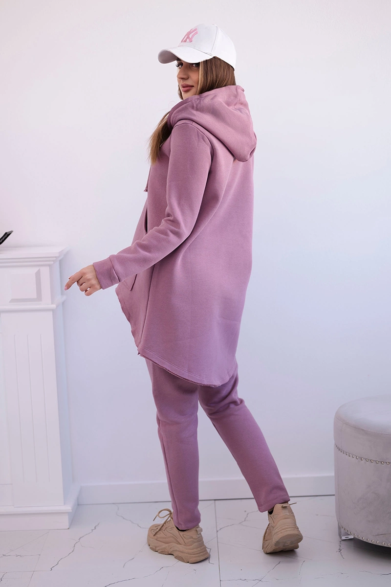 Set with Baggy trousers dark pink