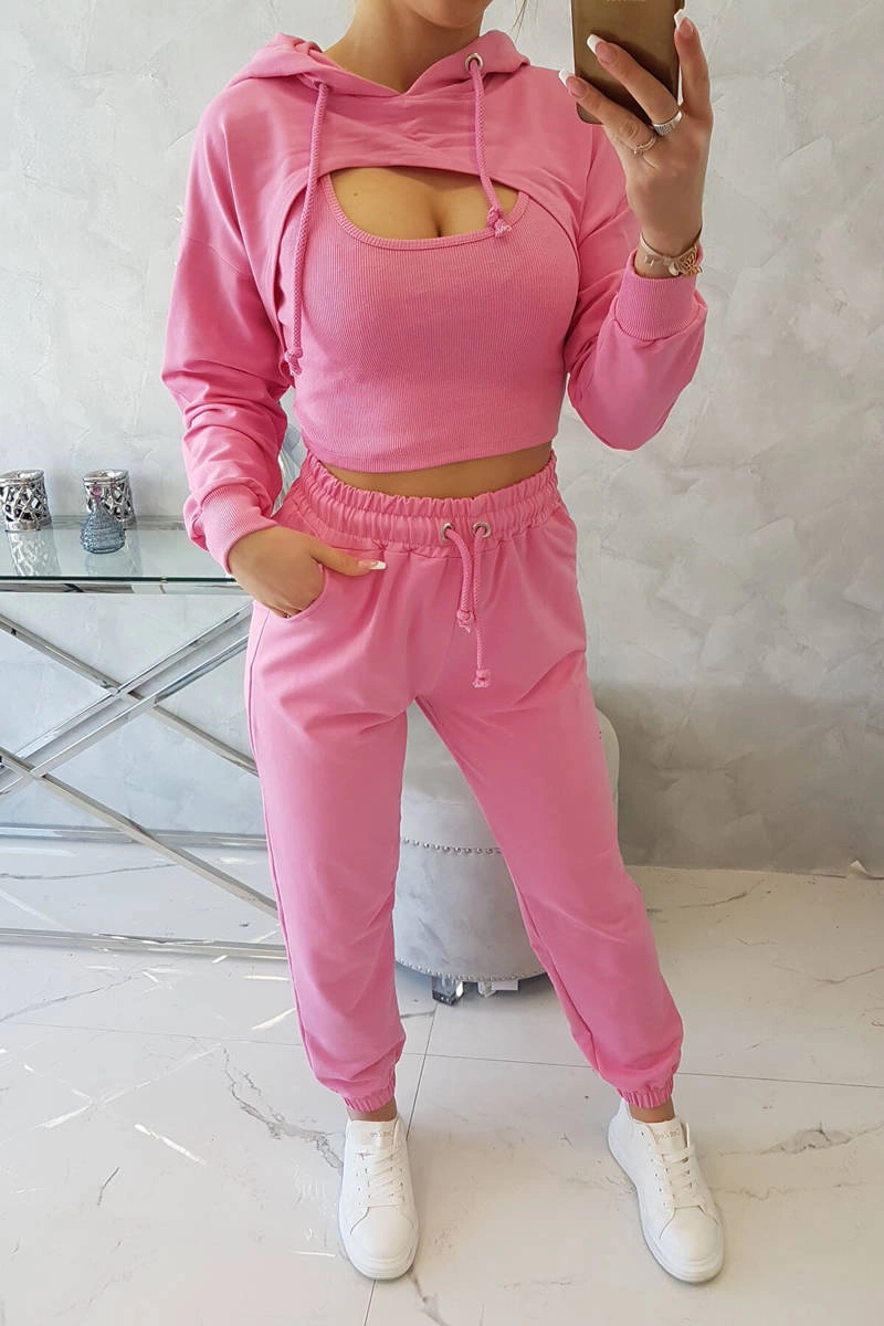 3-piece cotton set light pink