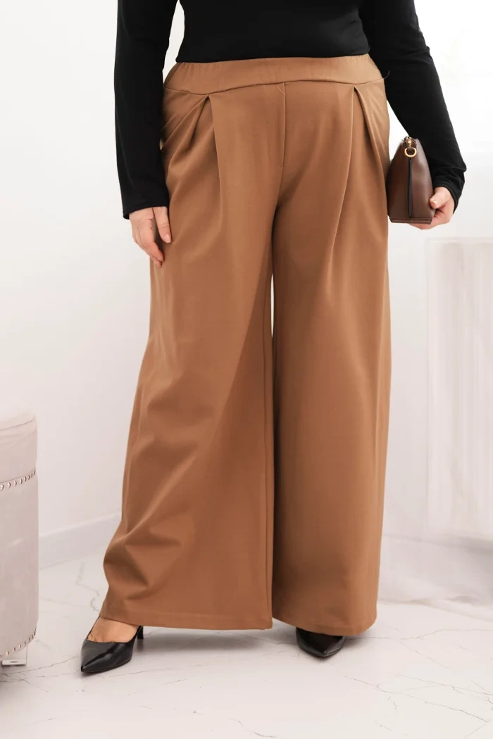 Kesi Plus Size nohavice s širokými nohavicami