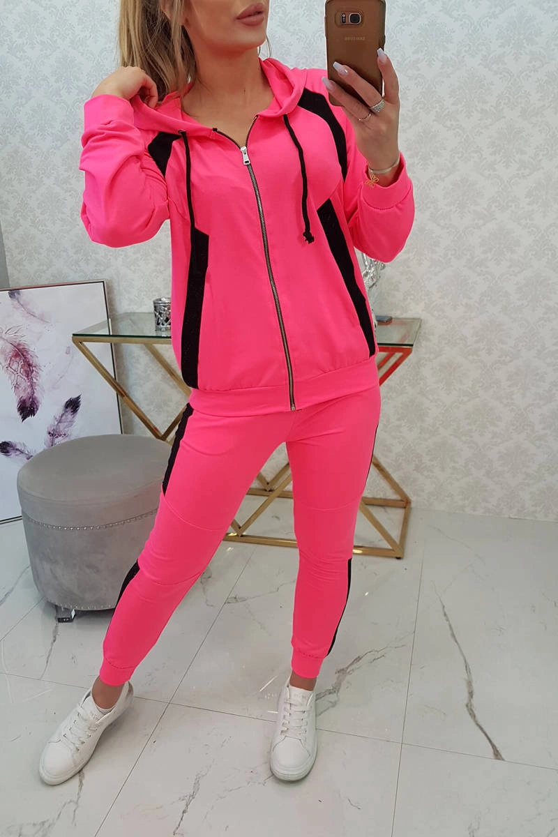Sports set with pink neon stripes