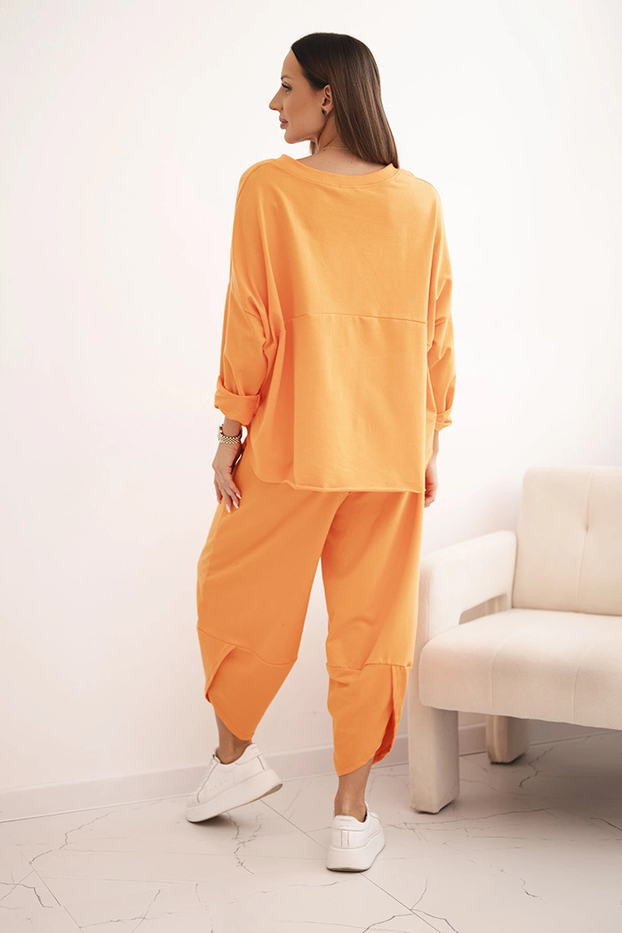 Kesi Włoski Cotton set sweatshirt + pants orange