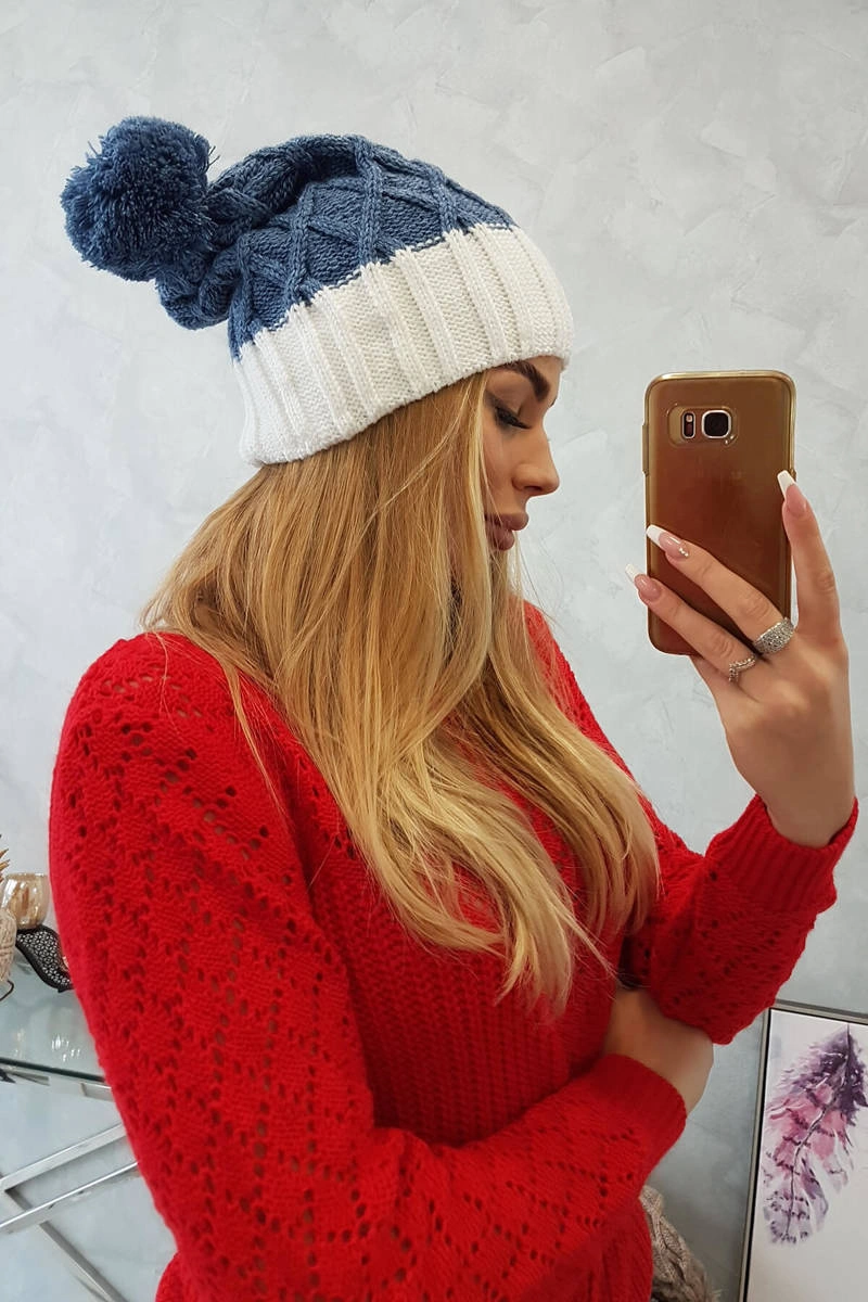 marka niezdefiniowana Čapica s fleece Milano K203 tmavo béžová melanž + ecru