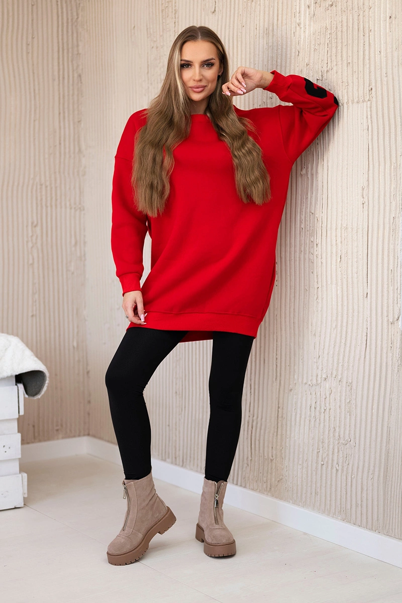 Insulated sweatshirt with red California inscription