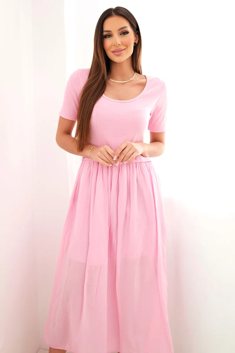 Kesi dámské bavlněné midi šaty s krátkými rukávy