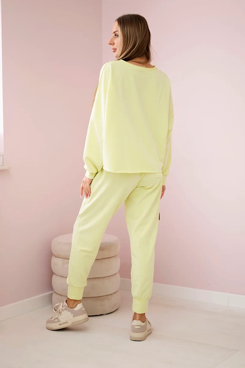 Set 2-piece sweatshirt + trousers yellow