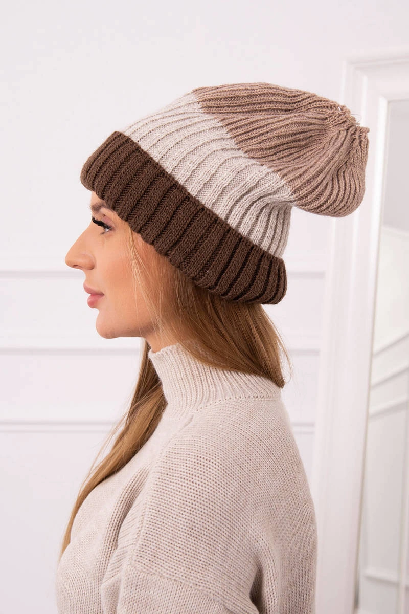 marka niezdefiniowana Čapica s fleece Bojana K265 cappuccino+svetlé béžové+tmavé béžové