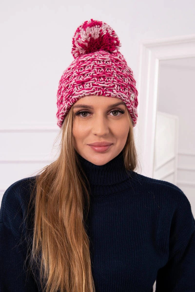 Kesi Fleecová čepice Fiona K275 fuchsiová + pudrově růžová