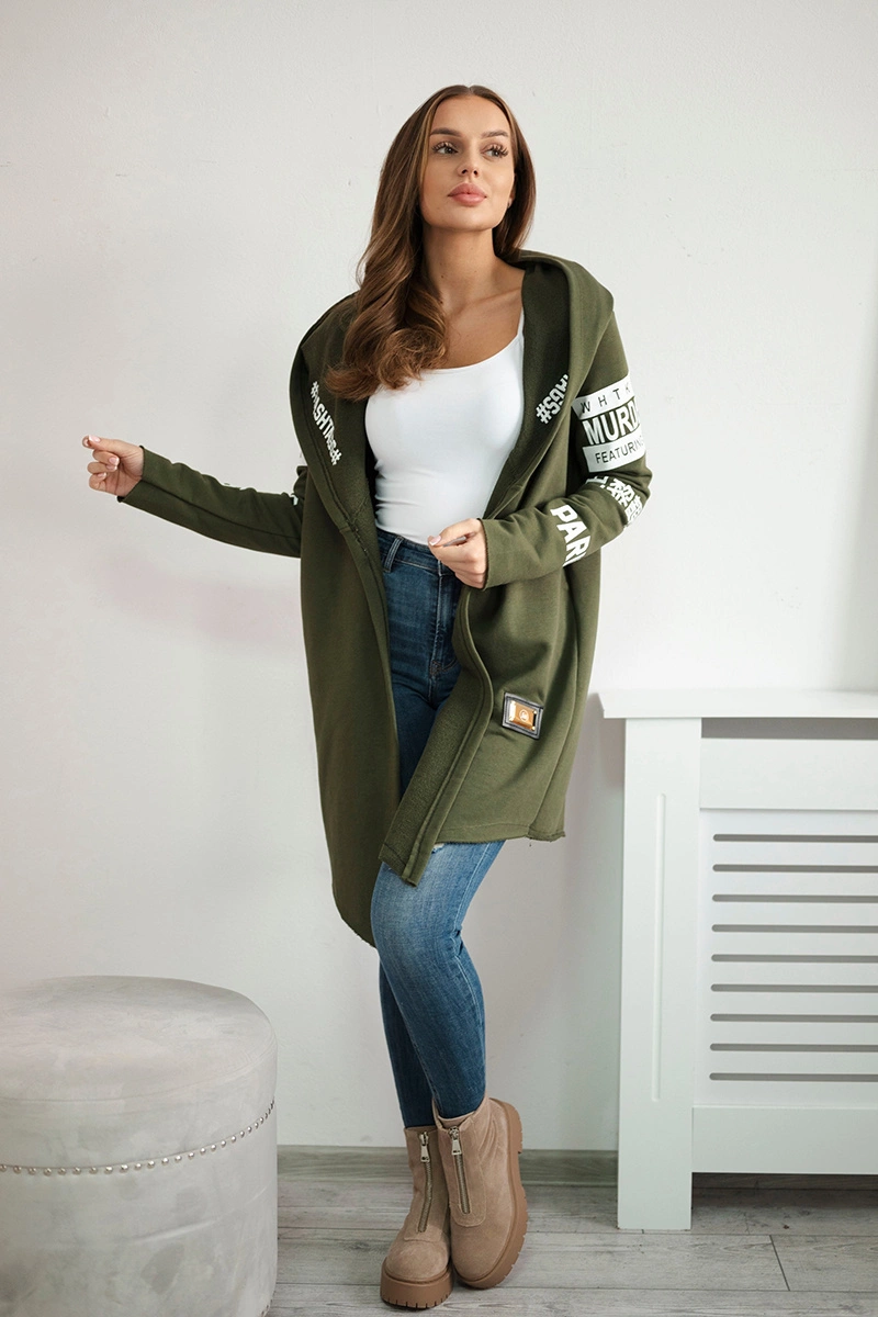 Coat with subtitles khaki