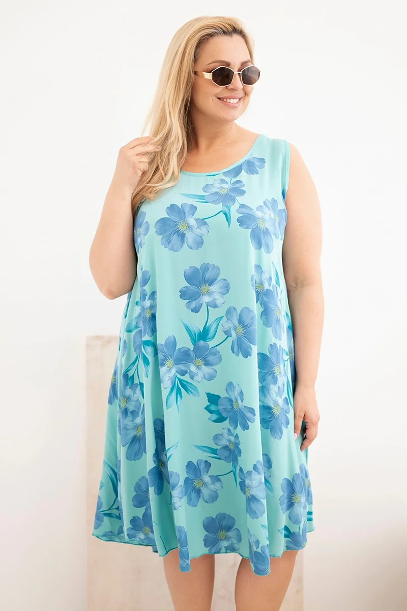 Kesi Włoski plus size šaty s květinovým vzorem