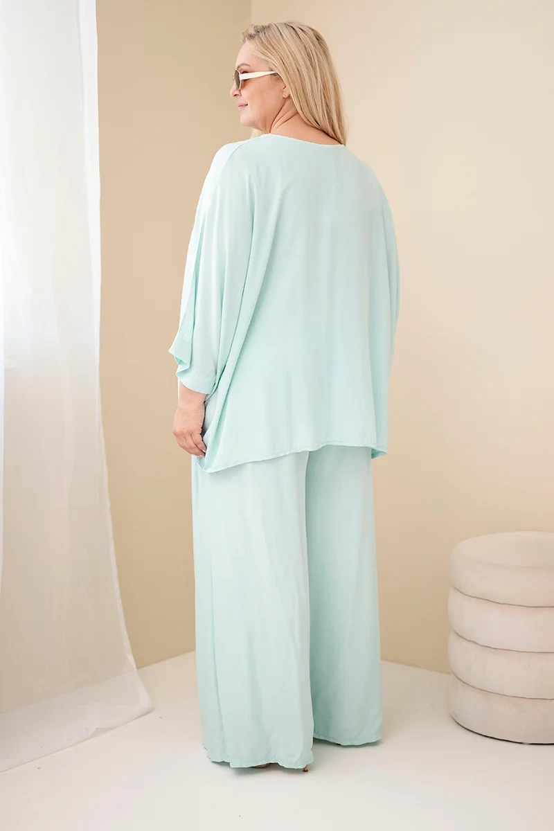 Kesi dámska súprava plus size s kvetinovým vzorom