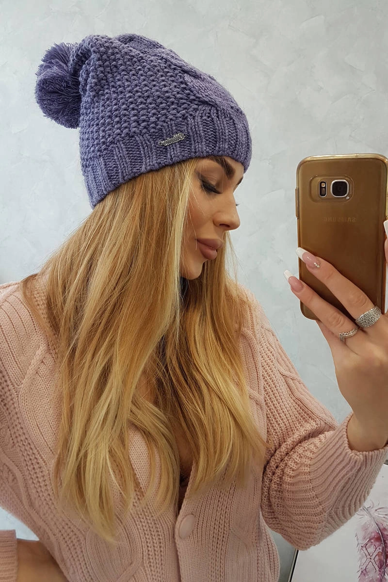 Kesi Cap with fleece Karolina K243 purple