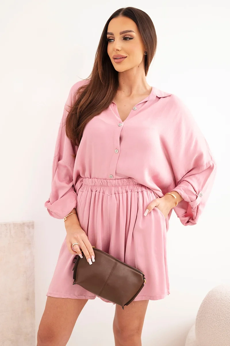 Kesi Włoski dámský set z viskózy, košile a šortky