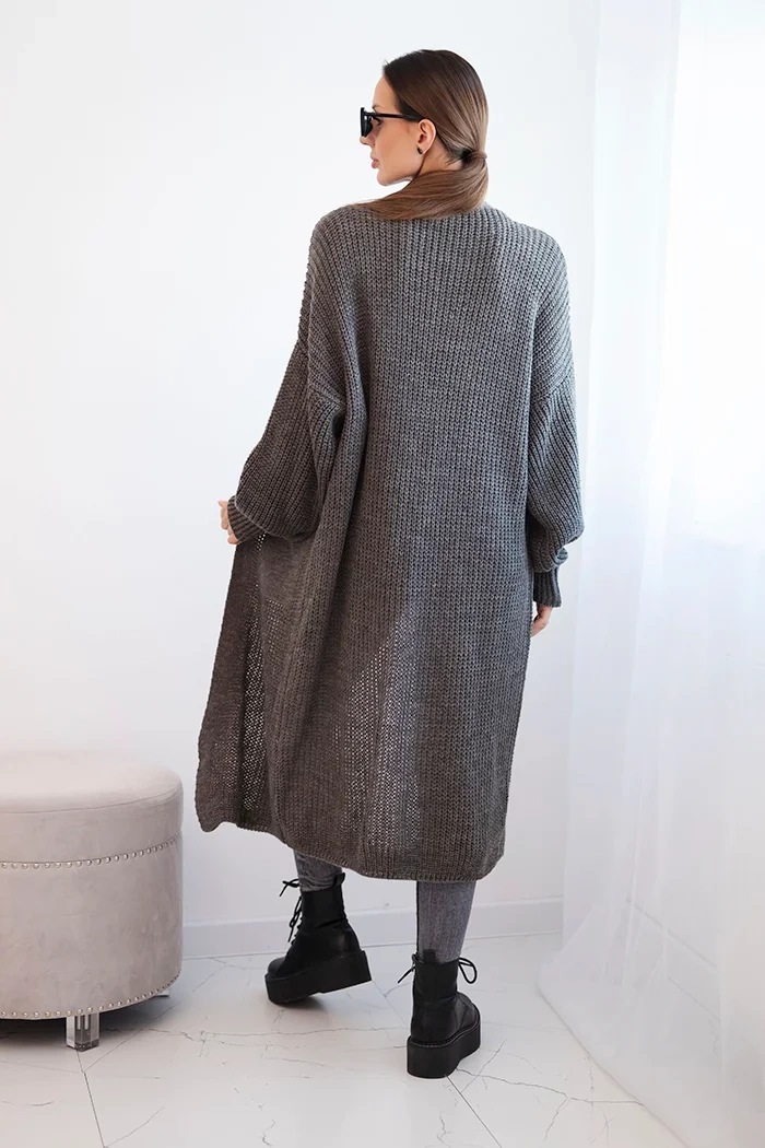 Kesi Włoski Long cardigan sweater cappuccino