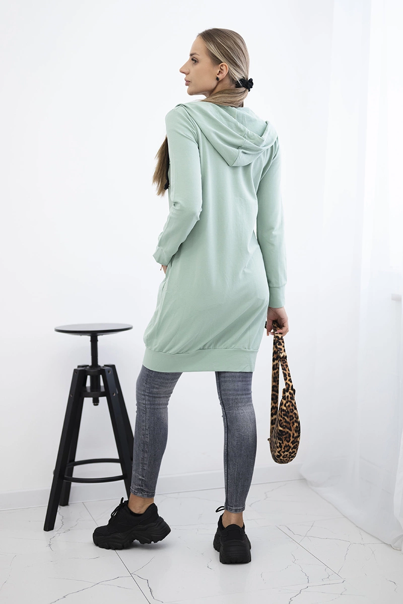 Women&#039;s long hoodie Kesi - dark mint