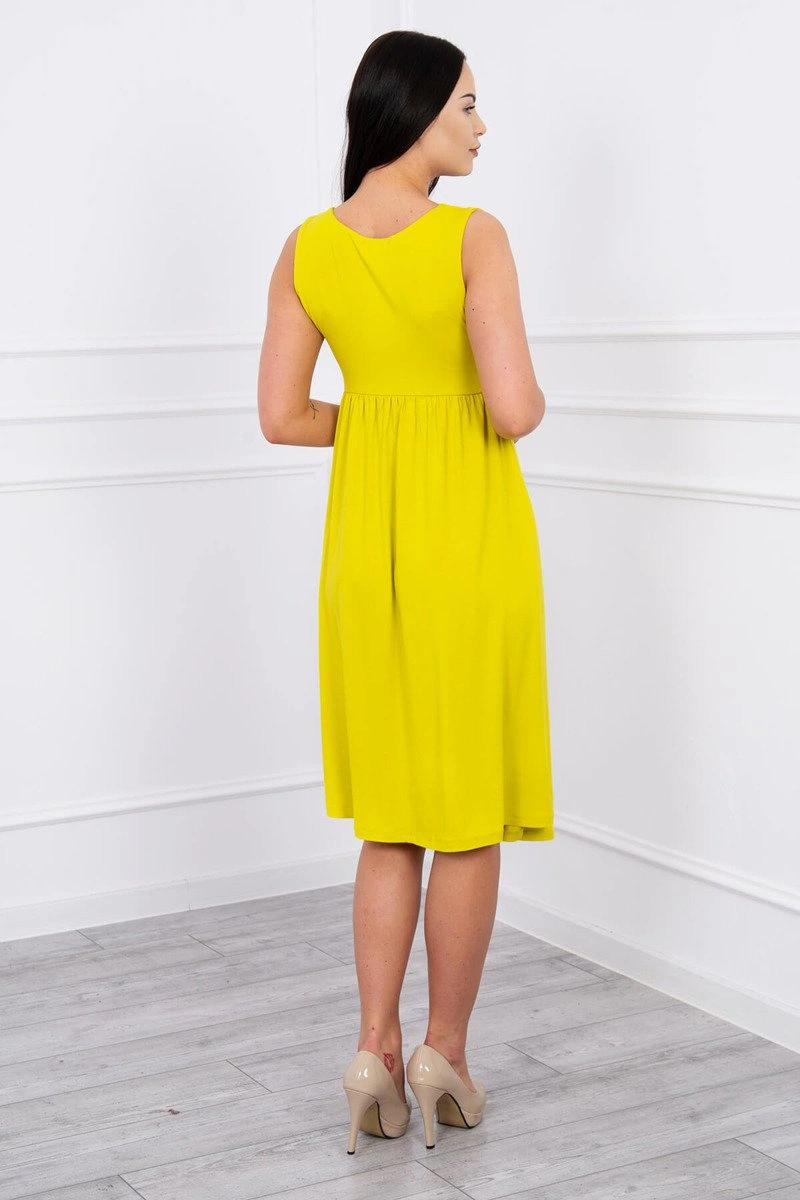 marka niezdefiniowana Dress with wide straps kiwi