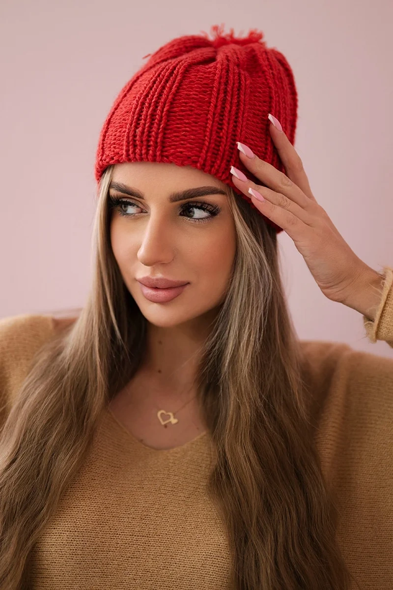 Kesi Čapica s fleece Idalia K284 červená