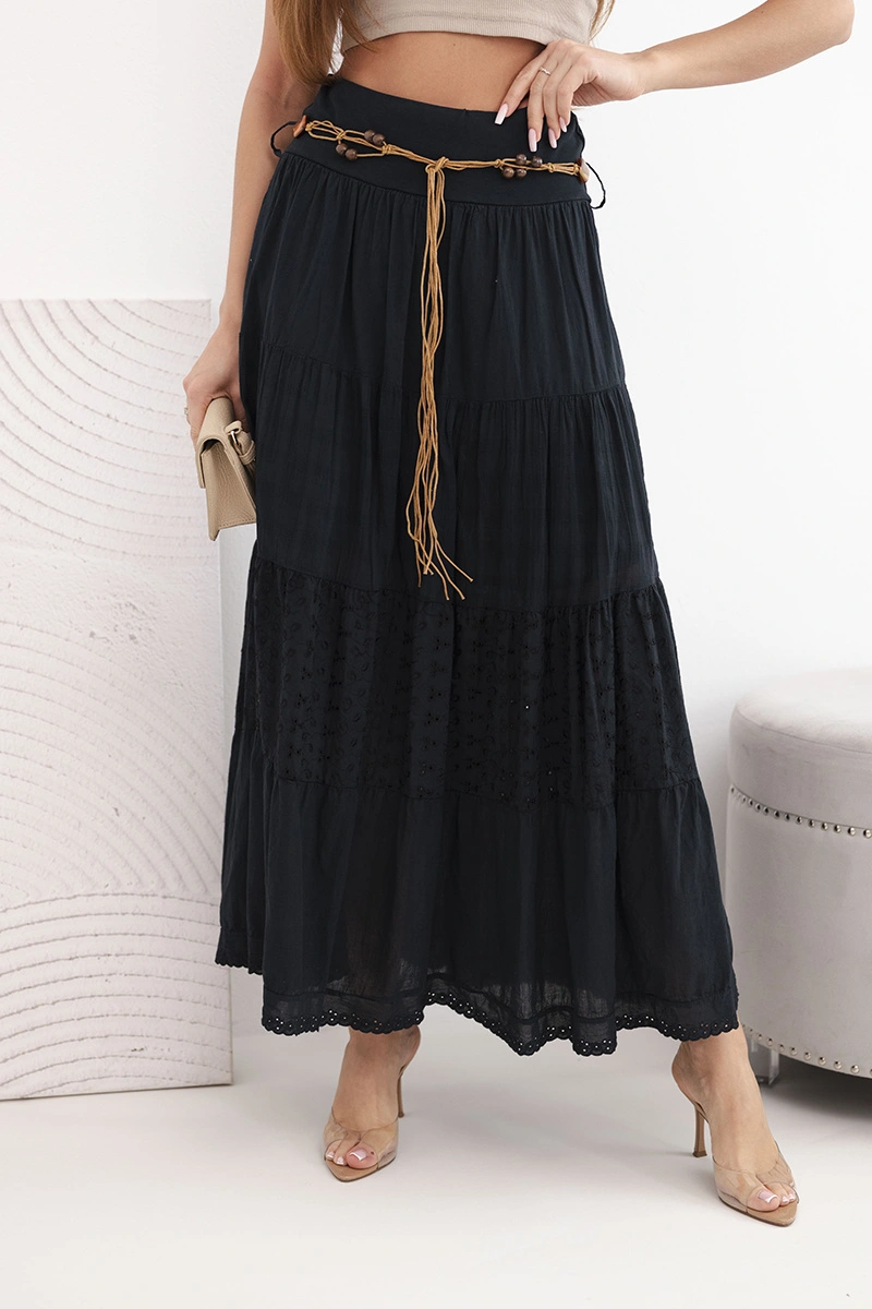 Дамска макси пола с бродерия