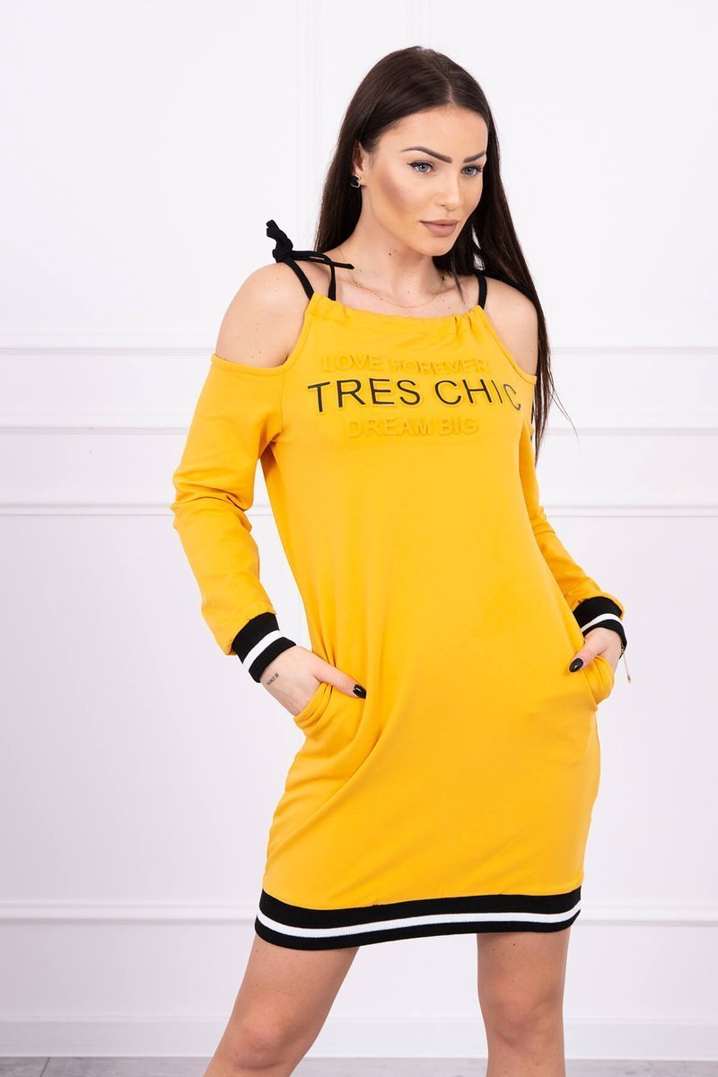 Tres Chic Mustard Dress