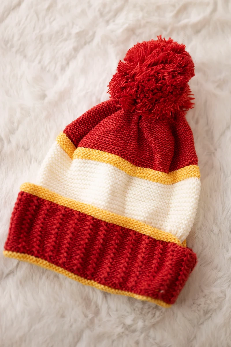 Women&#039;s cap Kinga K297 foxy + mustard + ecru