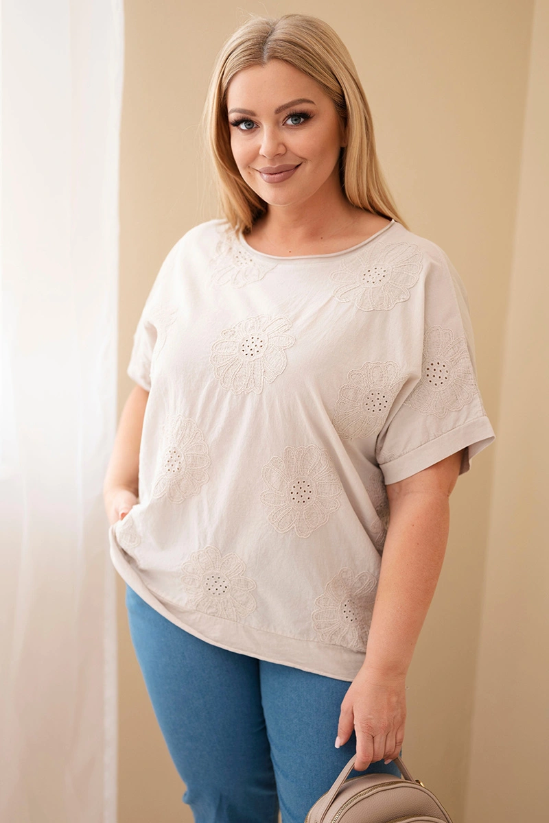 Дамска блуза с бродерия Кеси