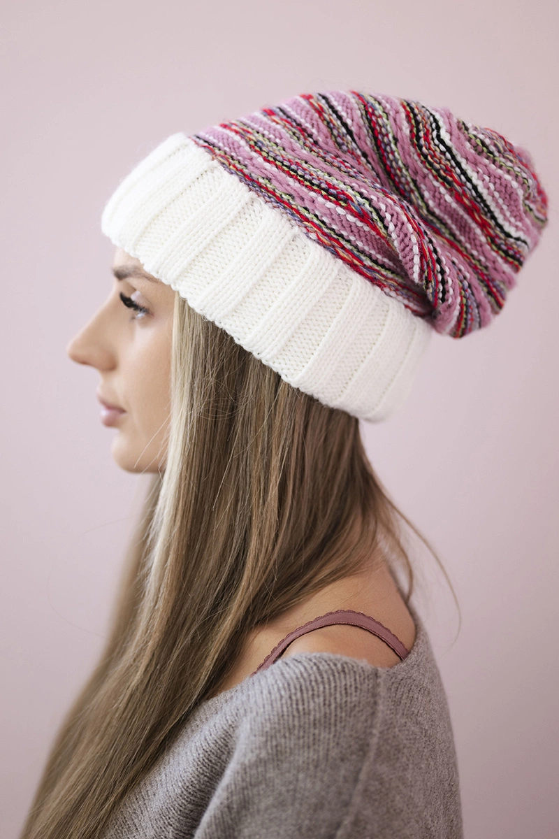 Women&#039;s cap Feba K330 white+powder pink