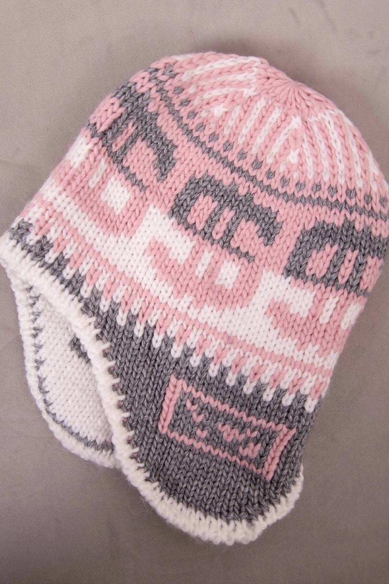 Kesi Women&#039;s cap Maryla K406 powdered pink+white+grey