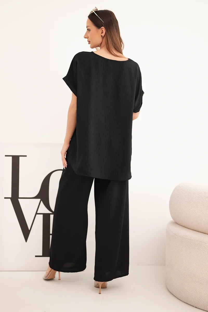 Plus size blúzka a nohavice široké Kesi Włoski